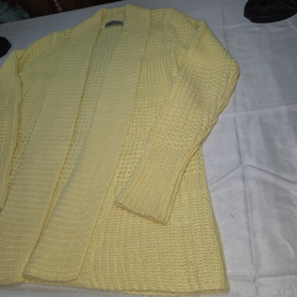 Jason Maxwell Soft Yellow Cardigan Size S. OOCP - Picture 5 of 12